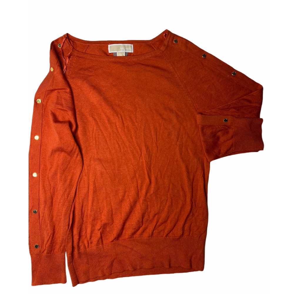 Michael Kors Orange Boatneck Sweater Sz S